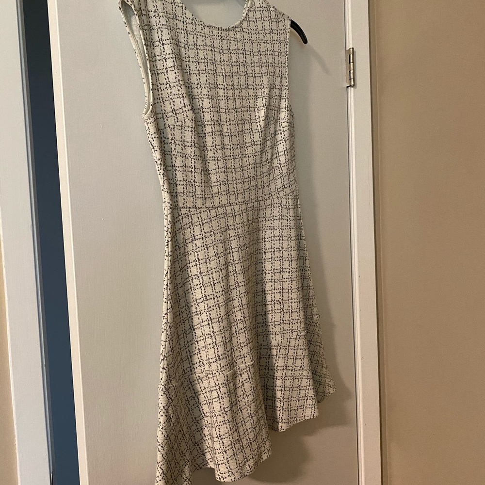 LOFT white and black dress